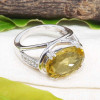 Citrine & Topaz Cut G - SFJ931-Amazing Solid 925 Sterling Silver Ring Cut Gemstone Whole