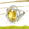 Citrine & Topaz Cut O - SFJ931-Amazing Solid 925 Sterling Silver Ring Cut Gemstone Whole