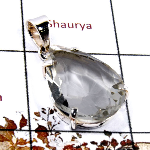 Crystal Quartz D - SPS912-Marvellous Crystal Quartz Handmade Prong Setting Pendants
