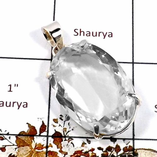 Crystal Quartz K - SPS912-Marvellous Crystal Quartz Handmade Prong Setting Pendants Crystal Quartz K - SPS912-Marvellous Crystal Quartz Handmade Prong Setting Pendants