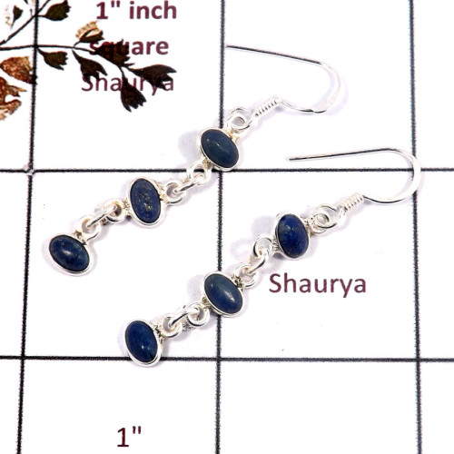 Lapis Lazuli F - BZE725-Light Weight Party Look Bezel Earrings 925 Sterling Silve Lapis Lazuli F - BZE725-Light Weight Party Look Bezel Earrings 925 Sterling Silve