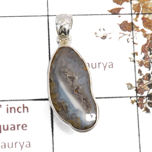 Cavity Druzy D - BPS920-Direct Factory Wholesale Cavity Druzy Bezel Pendants 925