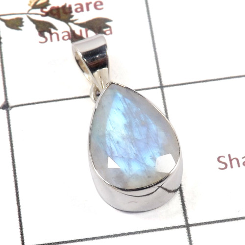 Rainbow Moonstone C - ISP679-Indian Company Wholesale Rainbow Moonstone Pendants 925 S
