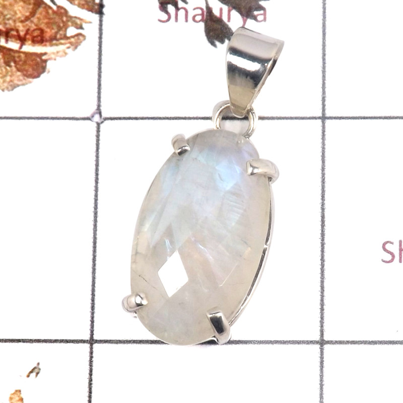 Rainbow Moonstone O - ISP679-Indian Company Wholesale Rainbow Moonstone Pendants 925 S
