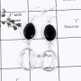 Black Onyx Cut & Crystal Quartz B - BZE718-Stunning Two Stone Handmade Bezel Earrings 925 Sterling S