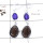 Amethyst Cut & Smokey Quartz D - BZE718-Stunning Two Stone Handmade Bezel Earrings 925 Sterling S