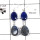 Lapis Lazuli & Labradorite Cut I - BZE718-Stunning Two Stone Handmade Bezel Earrings 925 Sterling S