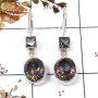 Mystic Quartz H - SPE891-Fabulous Cut Gemstone Party Look Handmade Earrings 925 St