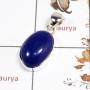 Lapis Stone Cab G - ISP672-Lovely Design 925 Plain Silver Pendant Blue Lapis Gemston