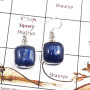 Blue Kyanite Cab B - SPE871-925 Silver Party Wear Blue Kyanite Earrings Cab Gemstone 