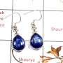 Blue Kyanite Cab I - SPE871-925 Silver Party Wear Blue Kyanite Earrings Cab Gemstone 