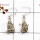 Pyrite Druzy E - SPE867-Sparkling Pyrite Druzy 925 Sterling Silver Earrings Whole