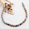 Multi Gemstone Cut B - SFJ922-Gorgeous Cab & Cut Gemstone 925 Silver Bracelet Handmade