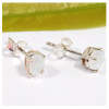 Rainbow Moonstone Cut E - SSE847-4x6mm Oval Cut Gemstone Stud Earrings 925 Sterling Silver Wholesale Collection