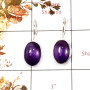 Amethyst Cab F - SPE863-Exclusive Purple Amethyst Cab Gemstone Earrings 925 Sterling Silver Wholesale