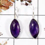 Amethyst Cab I - SPE863-Exclusive Purple Amethyst Cab Gemstone Earrings 925 Sterling Silver Wholesale