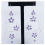 Amethyst Cut D - BZE716-Party Wear 925 Sterling Silver Bezel Long Earrings Cut & Cab Gemstone Handmade Collection