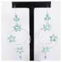 Larimar & Blue Topaz Cut F - BZE716-Party Wear 925 Sterling Silver Bezel Long Earrings Cut & Cab Gemstone Handmade Collection
