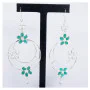Green Onyx & Pearl Cab J - BZE716-Party Wear 925 Sterling Silver Bezel Long Earrings Cut & Cab Gemstone Handmade Collection
