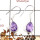 Amethyst Cut A - BZE713-Solid 925 Sterling Silver Bezel Earrings Cut Gemstone Wholesale Collection India