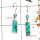 Blue Copper Turquoise Rough & Blue Topaz Cut E - SPE854-Party Look Turquoise Rough Gemstone Earrings 925 Silver Plain Setting Wh
