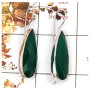Green Onyx Cut E - SPE850-Indian Factory Made Green Onyx Cut Gemstone Earrings 925 Silver Plain Setting Design