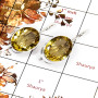 Lemon Cut B - SPE843-Gorgeous Lemon Quartz Cut Gemstone Earrings Handmade Design 925 Sterling Silver