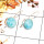 Larimar Cab O - SPE842-Glorious Look Blue Larimar Earrings 925 Sterling Silver Plain Setting Wholesale India