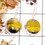 Bumble Bee Cab A - SPE830-Bumble Bee Cab Gemstone 925 Silver Plain Setting Earrings Handmade Design