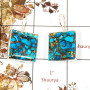 Blue Copper Turquoise Cab D - SPE829-Solid 925 Silver Pretty Look Blue Copper Turquoise Earrings Wholesale Collection