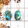 Blue Copper Turquoise Cab F - SPE829-Solid 925 Silver Pretty Look Blue Copper Turquoise Earrings Wholesale Collection