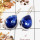 Sodalite Cab C - SPE826-Handmade Design Blue Sodalite Stone Earrings 925 Sterling Silver Plain Setting