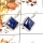 Sodalite Cab E - SPE826-Handmade Design Blue Sodalite Stone Earrings 925 Sterling Silver Plain Setting