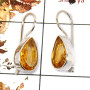 Citrine Cut B - SPE821-Indian Company Made Cut Gemstone Earrings 925 Sterling Silver Plain Setting