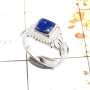 Lapis Lazuli I - RBS858-Solid 925 Sterling Silver Cab Gemstone Light Weight Ring Handmade Collection