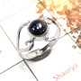 Blue Sandstone Cab A - RBS857-Exclusive Light Weight Cab Gemstone Ring 925 Sterling Silver Handmade Design