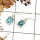 Blue Topaz Cut B - SPE817-Party Wear Solid 925 Sterling Silver Plain Setting Earrings Cut Gemstone Handmade India