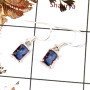 Mystic Cut B - SPE816-Amazing Cut Gemstone Light Weight Earrings 925 Sterling Silver Plain Setting