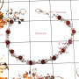 Garnet Cut C - SPB903-Solid 925 Sterling Silver Plain Setting Bracelet Cut Gemstone Wholesale India