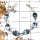 Blue Topaz Cut D - SPB901-Gorgeous Cut Gemstone 925 Sterling Silver Bracelet Handmade Design