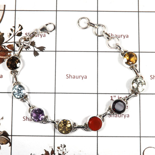 Citrine, Green Amethyst, Smokey, Carnelian, Garnet, Lemon, Blue Topaz & Amethyst Cut C - SPB900-Handmade Design Semiprecious Cut