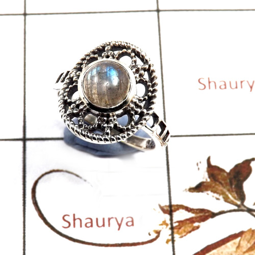 Labradorite Cab B - SCR809-Party Wear Cab Gemstone Casting Ring 925 Sterling Silver