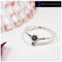 Smokey & White Topaz Cut D - SFJ912-Newly Design Two Stone Light Weight Midi Ring Solid 925 Sterling Silver