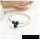 London Blue Topaz Cab A - SFJ907-Light Weight Cabochon Gemstone Trilogy Tiny Ring 925 Sterling Silver
