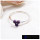 Amethyst Cab B - SFJ907-Light Weight Cabochon Gemstone Trilogy Tiny Ring 925 Sterling Silver