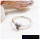 Rainbow Moonstone Cab C - SFJ907-Light Weight Cabochon Gemstone Trilogy Tiny Ring 925 Sterling Silver