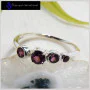 Rhodolite Garnet Cut B - SFJ904-Solid 925 Sterling Silver Light Weight Adjustable Midi Ring Four Cut Gemstone