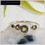 Citrine, Peridot & Lemon Cut H - SFJ904-Solid 925 Sterling Silver Light Weight Adjustable Midi Ring Four Cut Gemstone