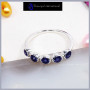 Iolite Cut O - SFJ903-Amazing Design Cut Gemstone Light Weight Tiny Ring 925 Sterling Silver