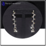 Smokey Cut D - SDE703-Party Look Statement Long Designer Earrings Cut & Cab Gemstone 925 Sterling Silver